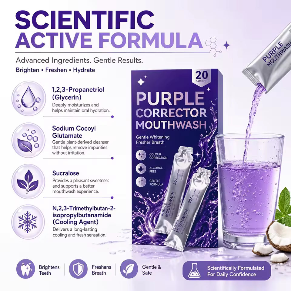 Breath Fresh Mint Purple Mouthwash