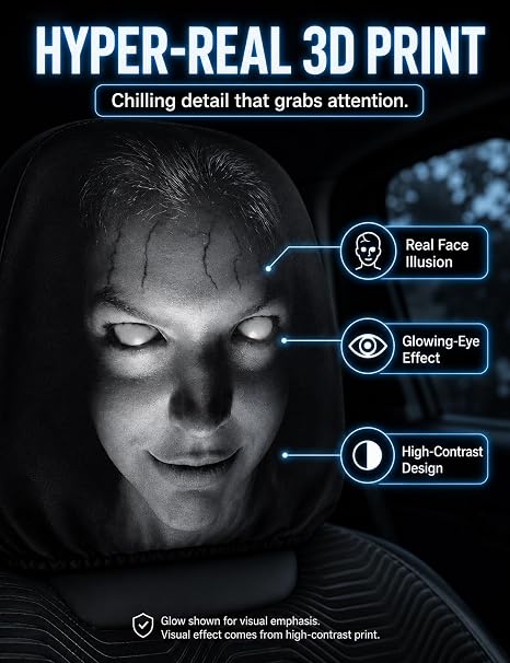 Scary Ghost Headrest Covers