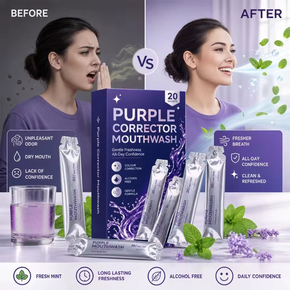 Breath Fresh Mint Purple Mouthwash