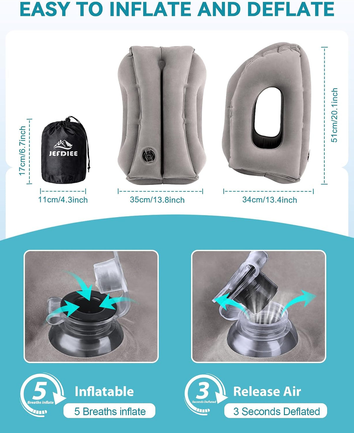 Inflatable Travel Pillow