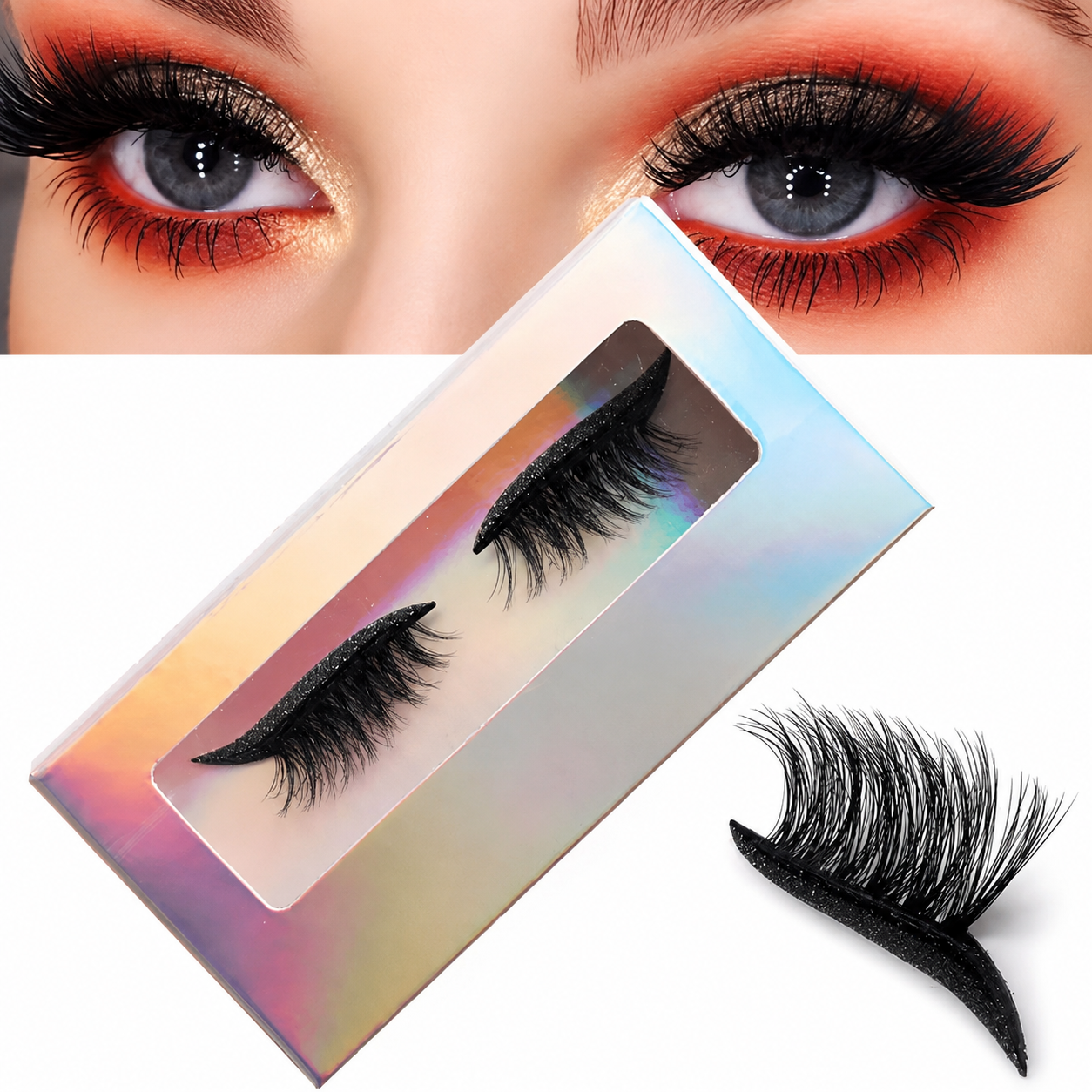 GlamLash Reusable Glitter Eyeliner False Lashes