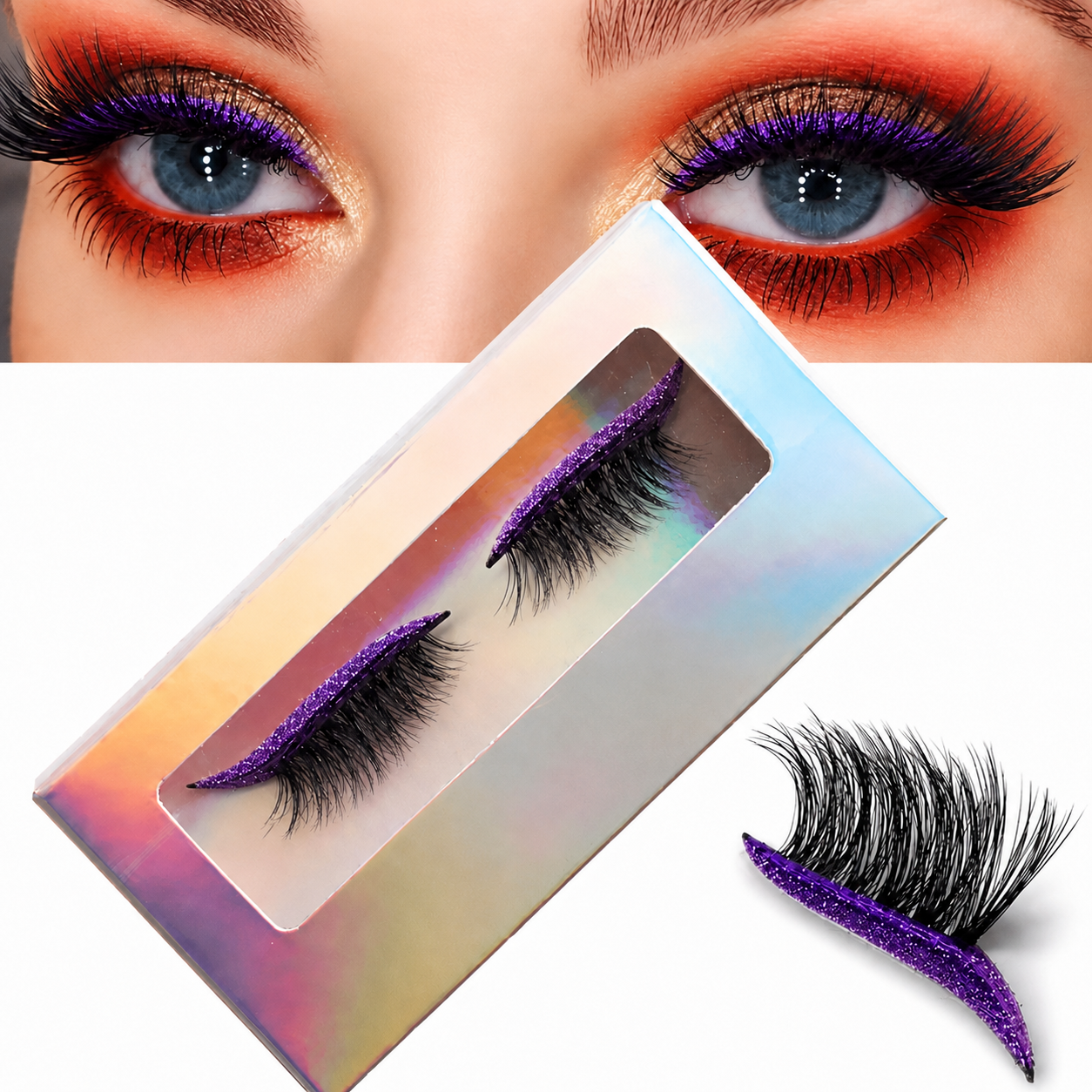 GlamLash Reusable Glitter Eyeliner False Lashes